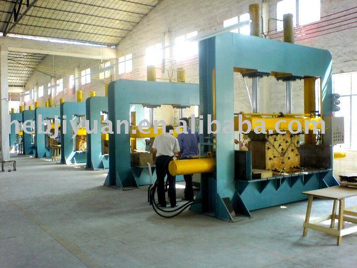 RF plywood bending hot press