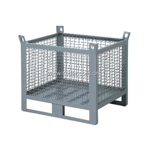 rigid mesh cage pallet fixed sides