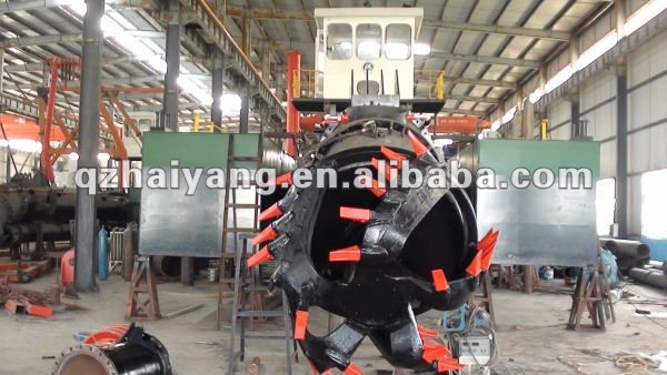 river sand dredge boat underwater 20m