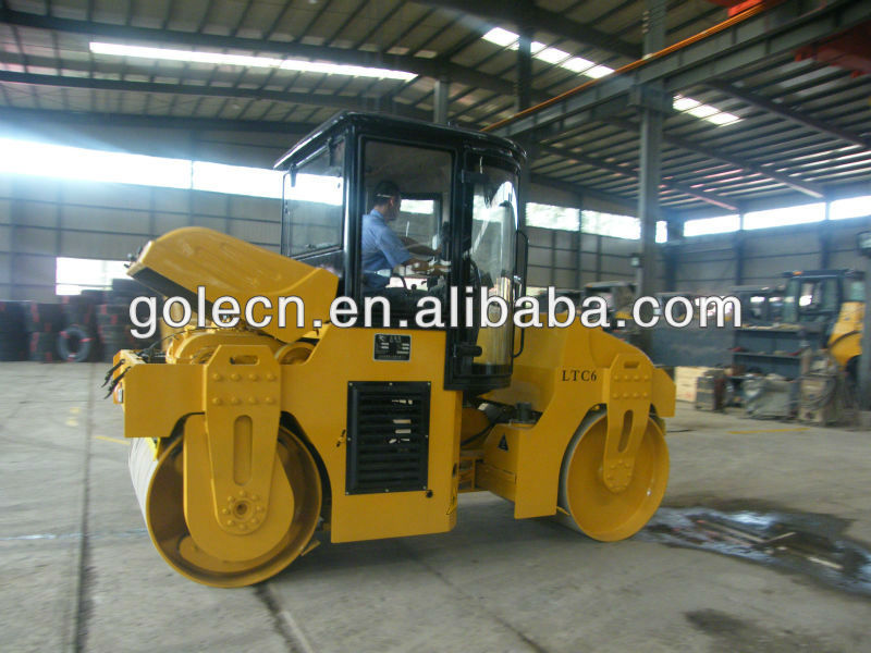 road roller construction machinery LTC6 diesel engine with cabin