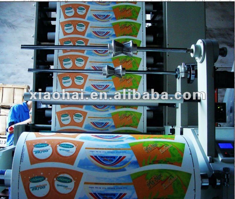 Roll feeding flexo paper cup printing machine