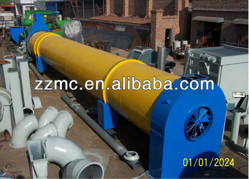 Rotary drier for drying sand,brown coal,wood chips