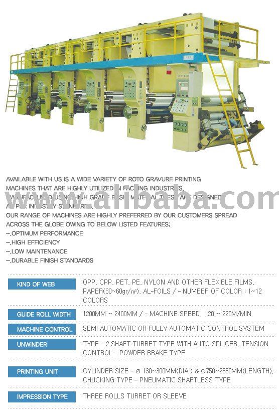 ROTOGRAVURE PRINTING MACHINE