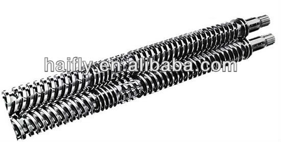 Rubber extruder screw barrel