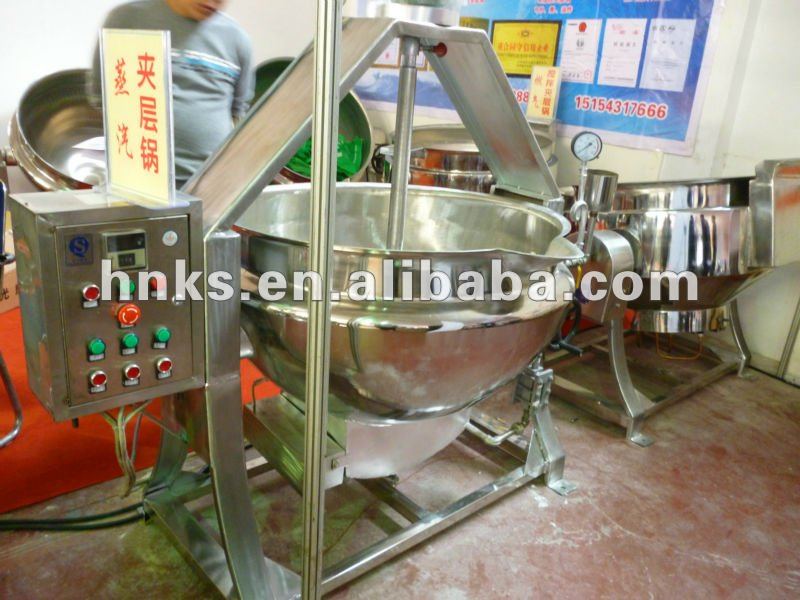 Sale steam heating jacketed pot Cooking Pot with Mixer machine by electrical and gas heating Mobile 0086 15238020768