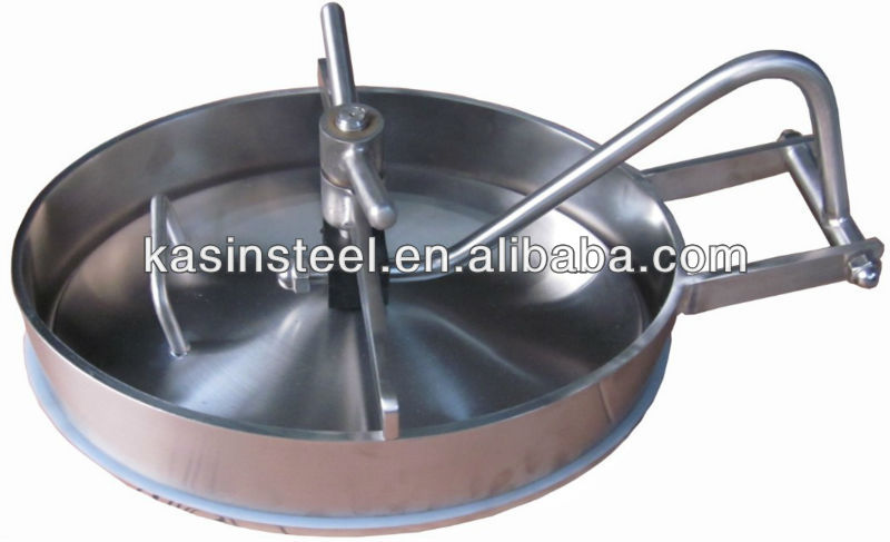 Sanitary Stainless Steel Elliptical Manhole Inside Opening Method