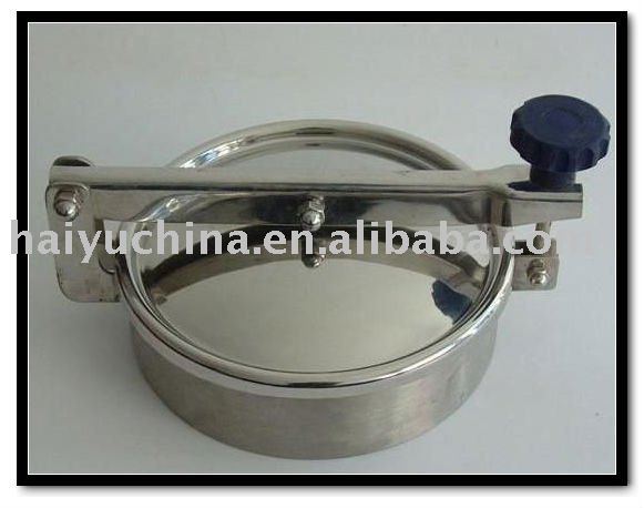 Sanitary stainless steel manhole cover