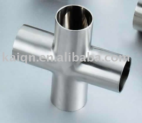 Sanitary stainless steel welded cross-DIN,SMS,BS,ISO,3A,BPE,CMP