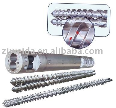 screw and barrel (plastic fan parts)