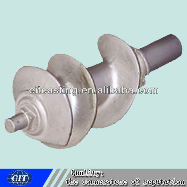 Screw Propeller Mild Steel Silicae Sand Casting CNC Machining for Coal Transport Machine