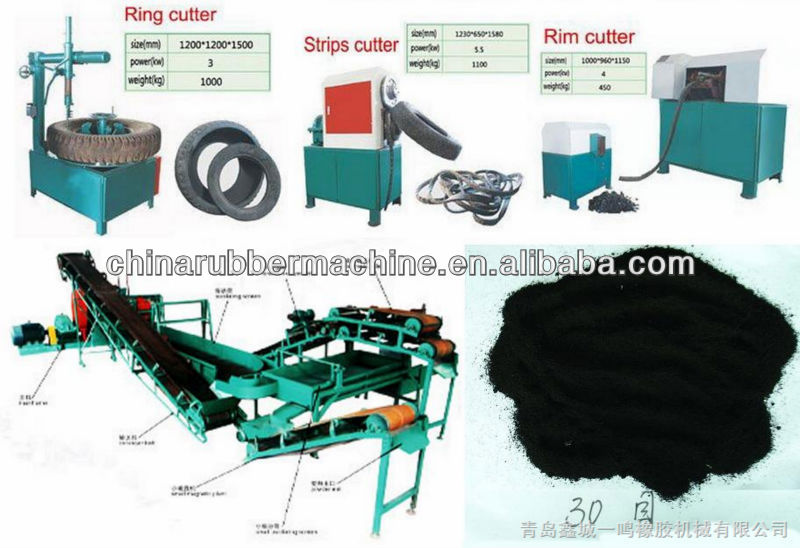 Semi-Auto Waste Tyre Recycling Machine