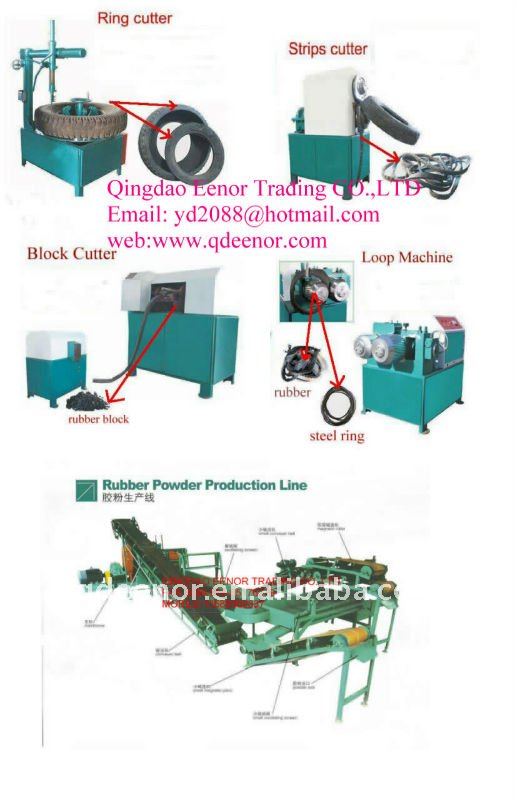 semi-auto waste tyre recycling machine