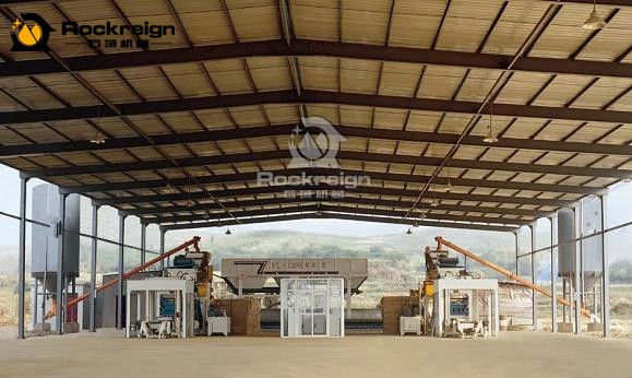 Semi-automatic Block Production Line Equipment with Automatic Batching and Mixing System