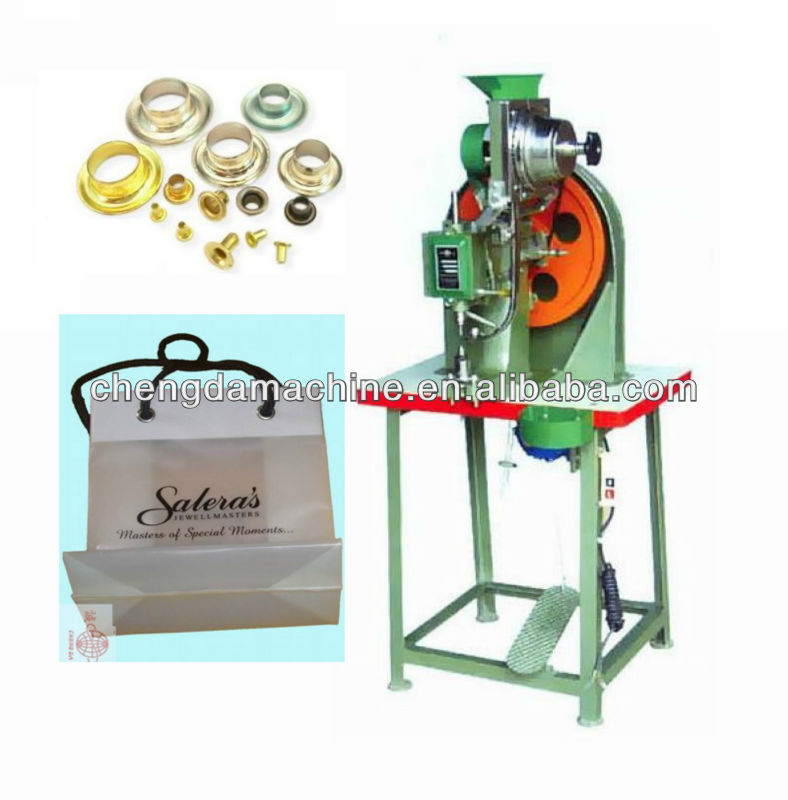 Semi-automatic eyeleting machine