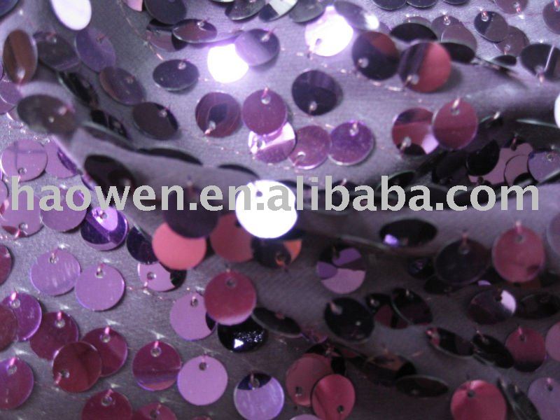 sequin embroidery chiffon fabric /MS. dress fabric