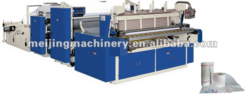 Series of Full-automatic Edge-trimming Tail-gluing Embossing Rewinding and Perforating Toilet Paper Machine