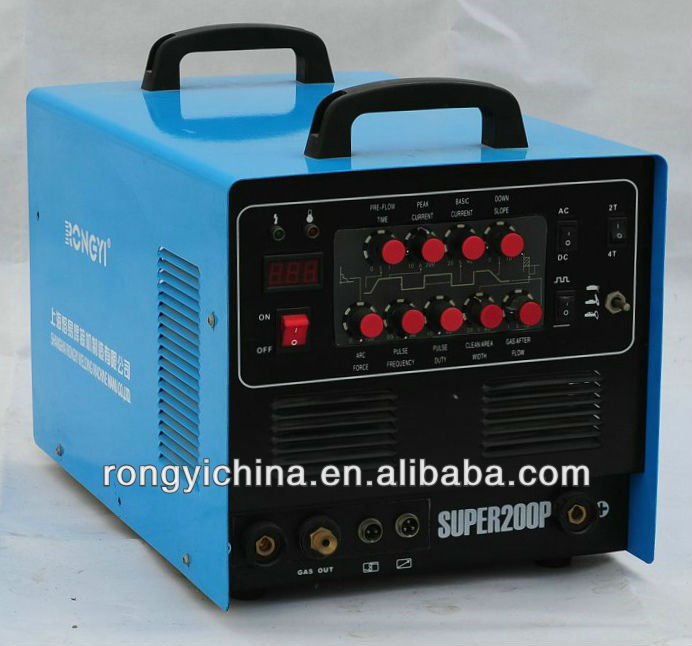 Shanghai Rongyi SUPER200P 220v Multi-function AC/DC aluminium pulse TIG/MMA/CUT Welding tool