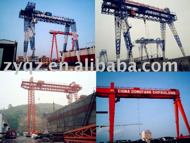 Shipbuilding portal type hoist crane