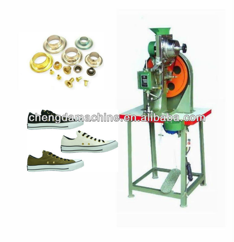 Shoe eyeleting machine