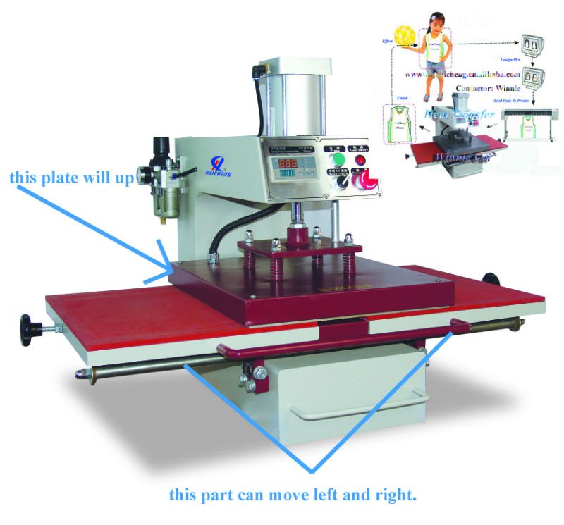 shoe heat transfer press machine