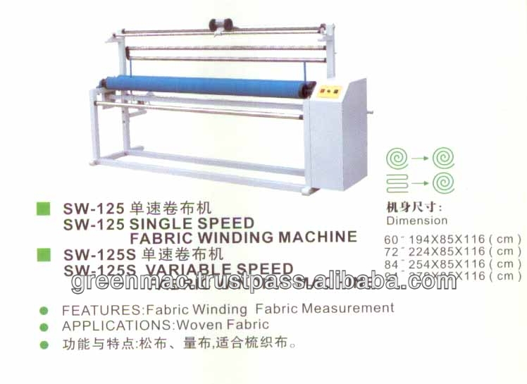 Single and Variable Speed Woven Fabric Winding Machine