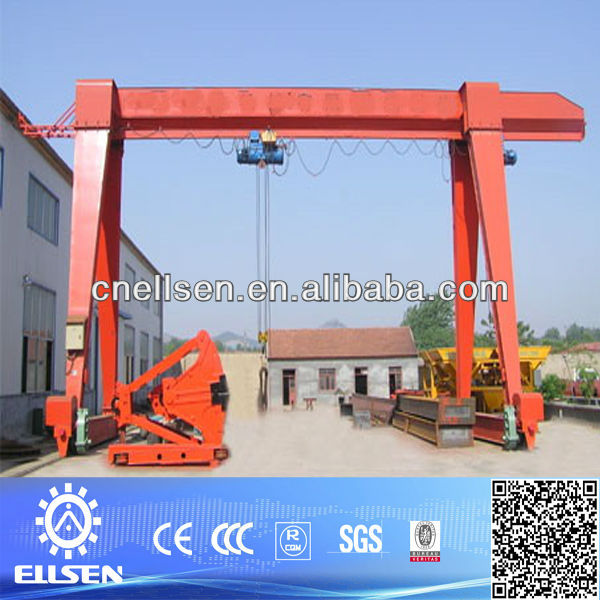 Single girder gantry crane with electric hoist