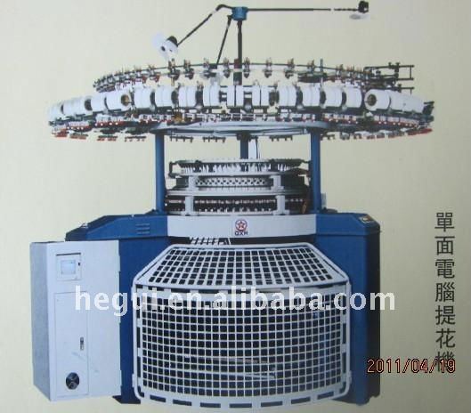 Single jacquard knitting machine