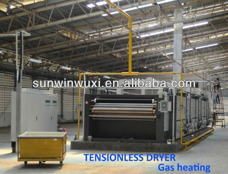 Single pass fabric dryer running in Indonesia