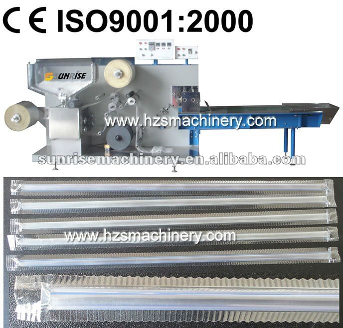 Single pcs drinking straw packing mache(4 sides sealing)