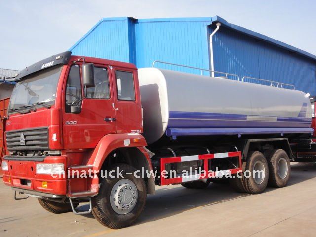 sino 6x4 water transport truck mounted 25m3 tanker