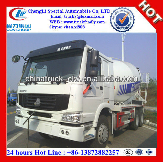 Sino HOWO 9m3 truck mounted cement mixer