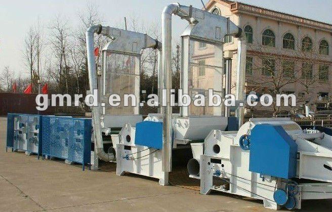 SIX CYLINDER HIGH EFFICIENCY COTTON/POLYESTER FABRIC RECYCLING MACHINE LINE