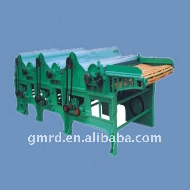 Six-Roller textile waste recycling machine line