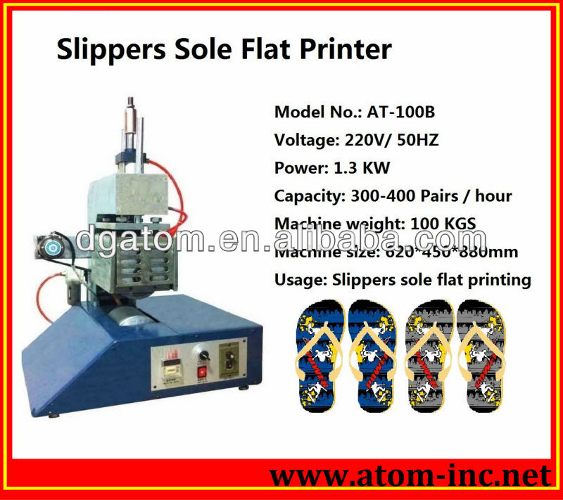 Slippers sole flat printer with very hot price