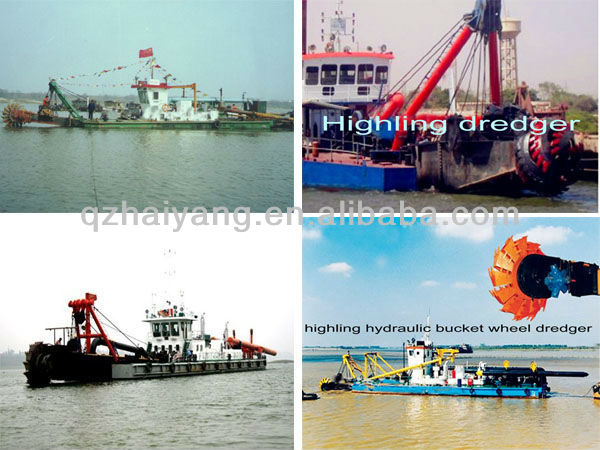 Small Dredging Excavator with Bucket Wheel