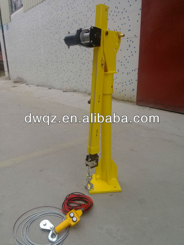 small pick up truck crane with 12V DC winch