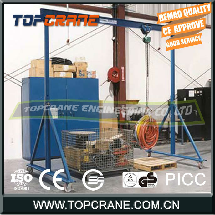 Small Portable Gantry Crane Mini gantry crane 2ton Price With Manual Hoist