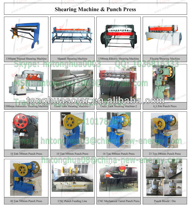 Solar Water Heater Manufacturing Equipment, Punch/Power Press, Punching Machine