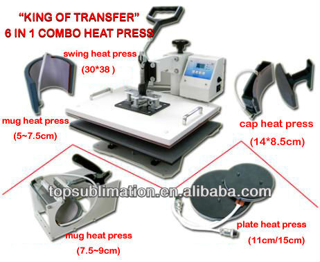 special 5 in 1 combo thermal press machine