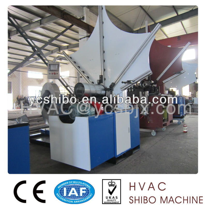 Spiral pipe making machine