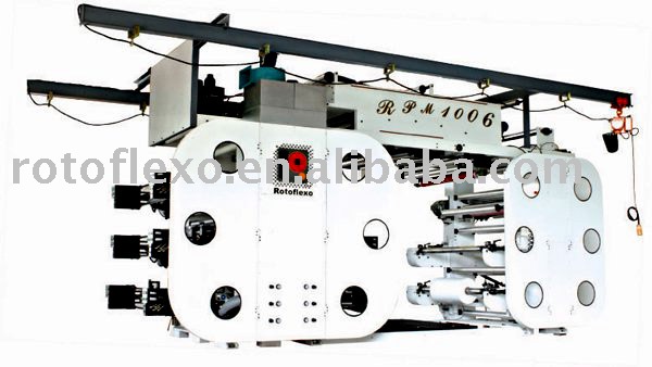 Stack type flexographic printing press