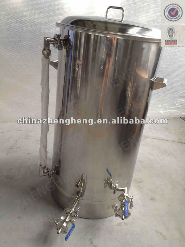 Stainless steel beer tank with liquor gauge,ball valve,thermometer