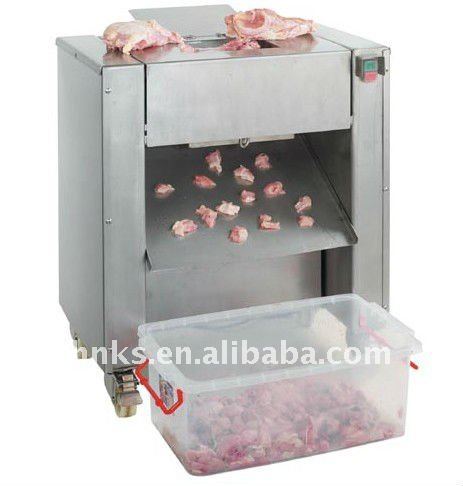 Stainless steel bone-in-meat slicer machine