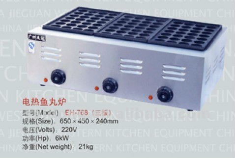 Stainless Steel Electric Fish Pellet Grill /Takoyaki Machine (EH-768)