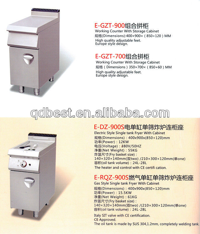 stainless steel electric/gas style fryer machine