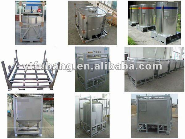 Stainless steel ibc tank for storage and transport