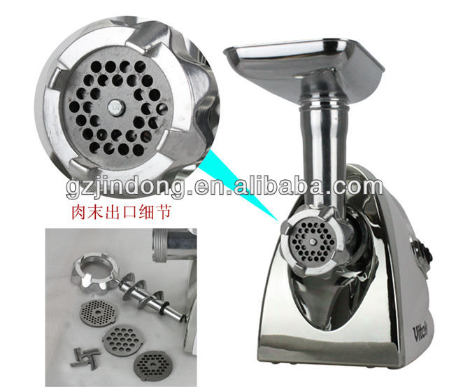 Stainless steel meat mincer