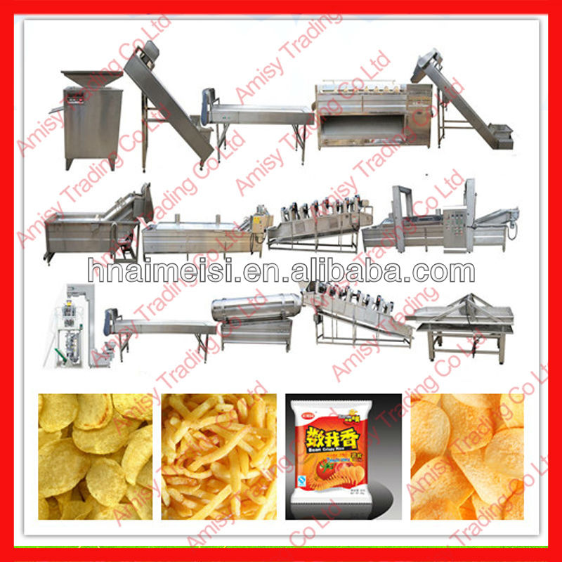 stainless steel semi and full automatic 30-300kg/h potato chips production line