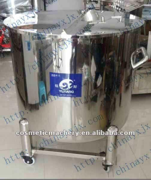 Stainless steel storage tank with open top