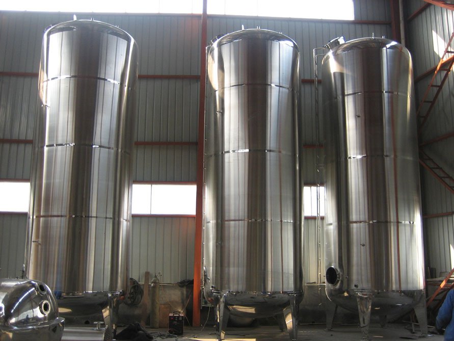 stainless steel vertical pressure vessel / chemical storage tanks